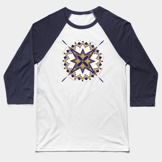 Mandala decorative design Baseball T-Shirt by Metwalli